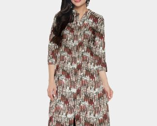 Turquoise Paisley Print Summer Dress | Elegant Traditional Motif Cotton Garment